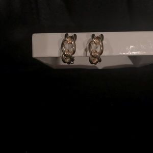 CLIP ON EARRINGS Gold plated chain link